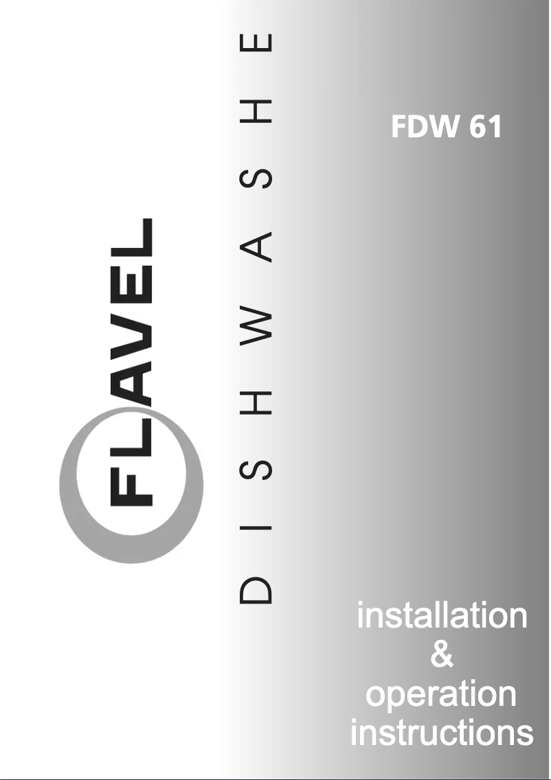 Page n°1 - Manuel utilisateur Flavel FDW61