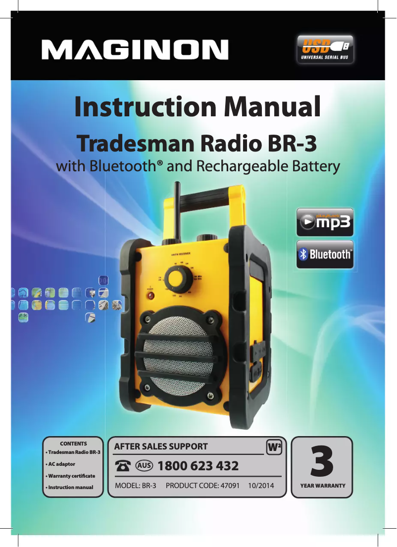 Page n°1 - Manuel utilisateur Maginon BR-3