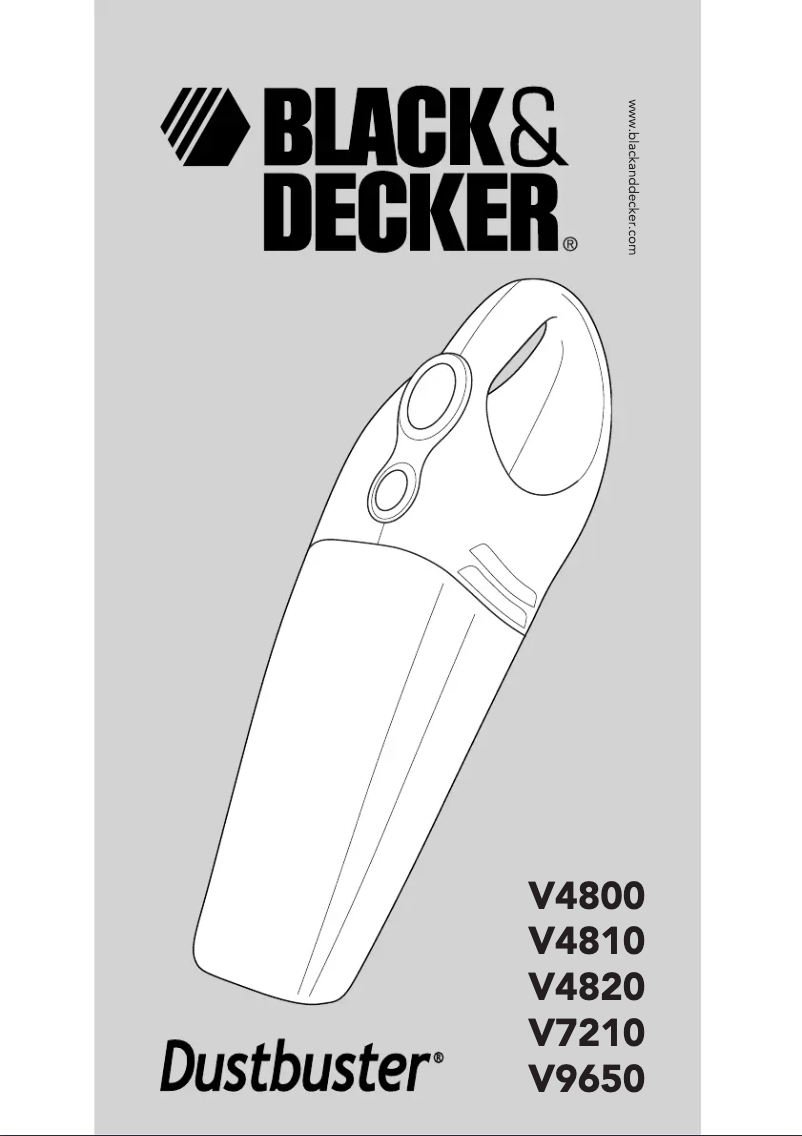 Page 1 de la notice Manuel utilisateur Black & Decker Dustbuster V4820
