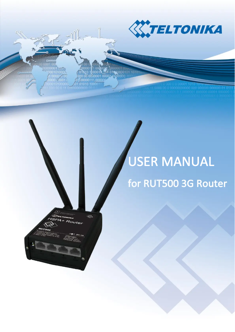 Image de la première page du manuel de l'appareil RUT500