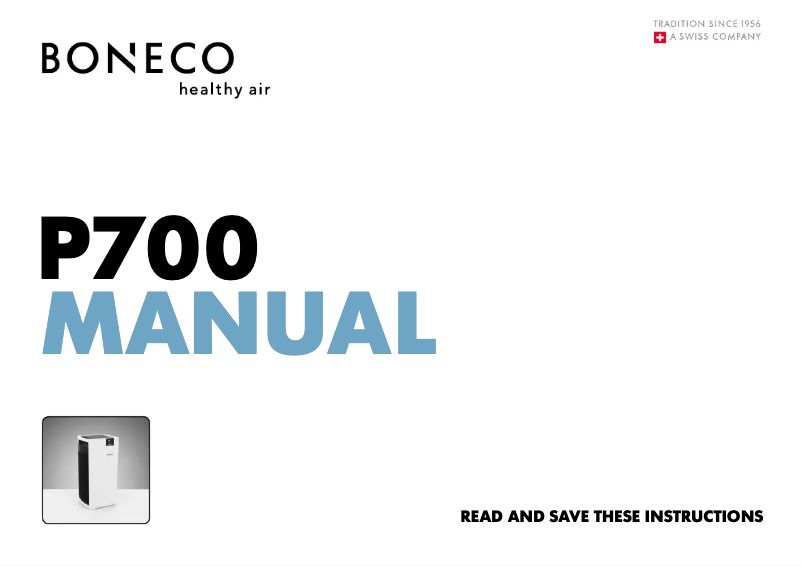 Page 1 de la notice Manuel utilisateur Boneco P710