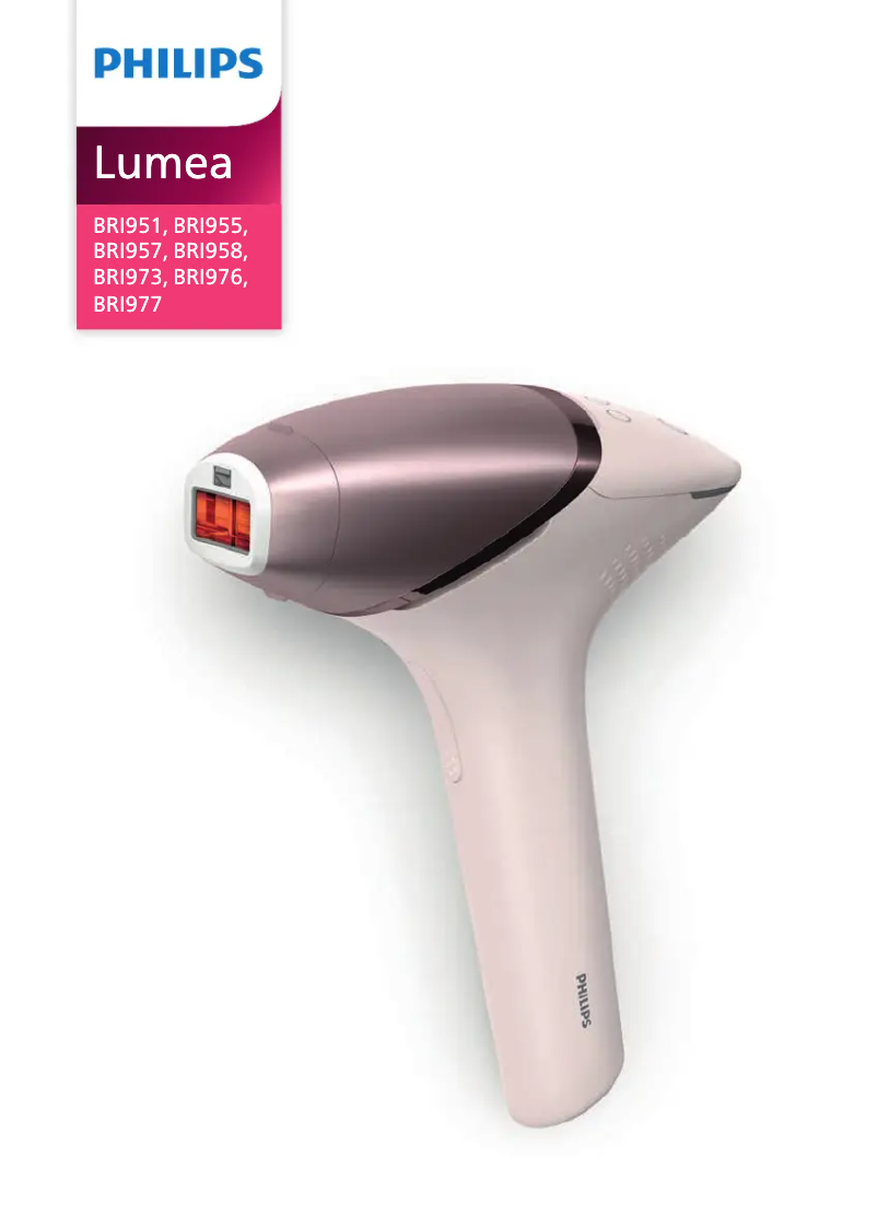 Page 1 of the manual User Manual Philips Lumea 9900 Series BRI951