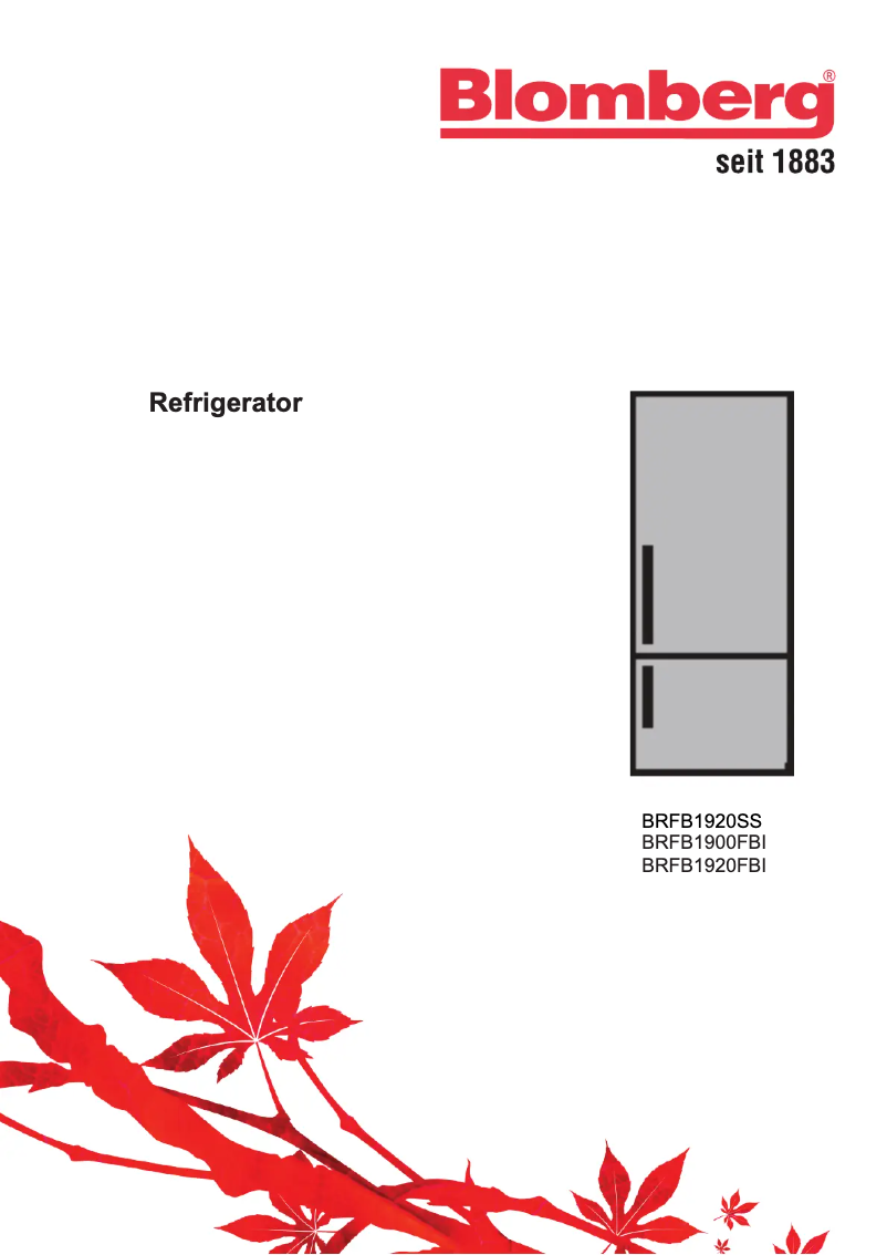Page n°1 - Guide d'installation Blomberg BRFB 1920 SS