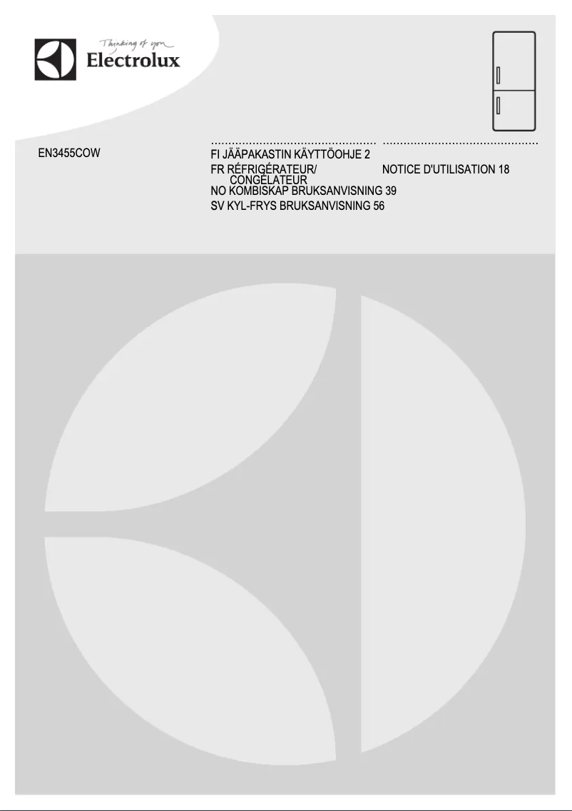 Page 1 de la notice Manuel utilisateur Electrolux EN3455COW