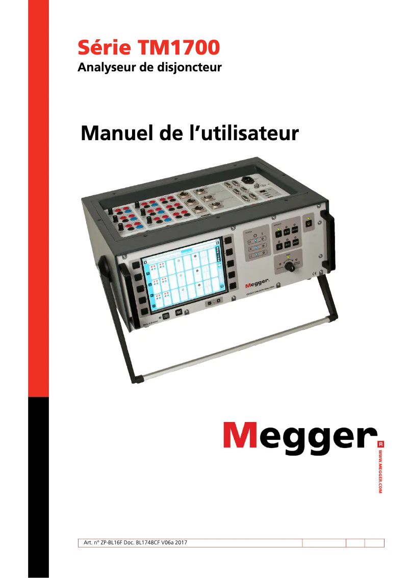 Page 1 de la notice Manuel utilisateur Megger TM1700