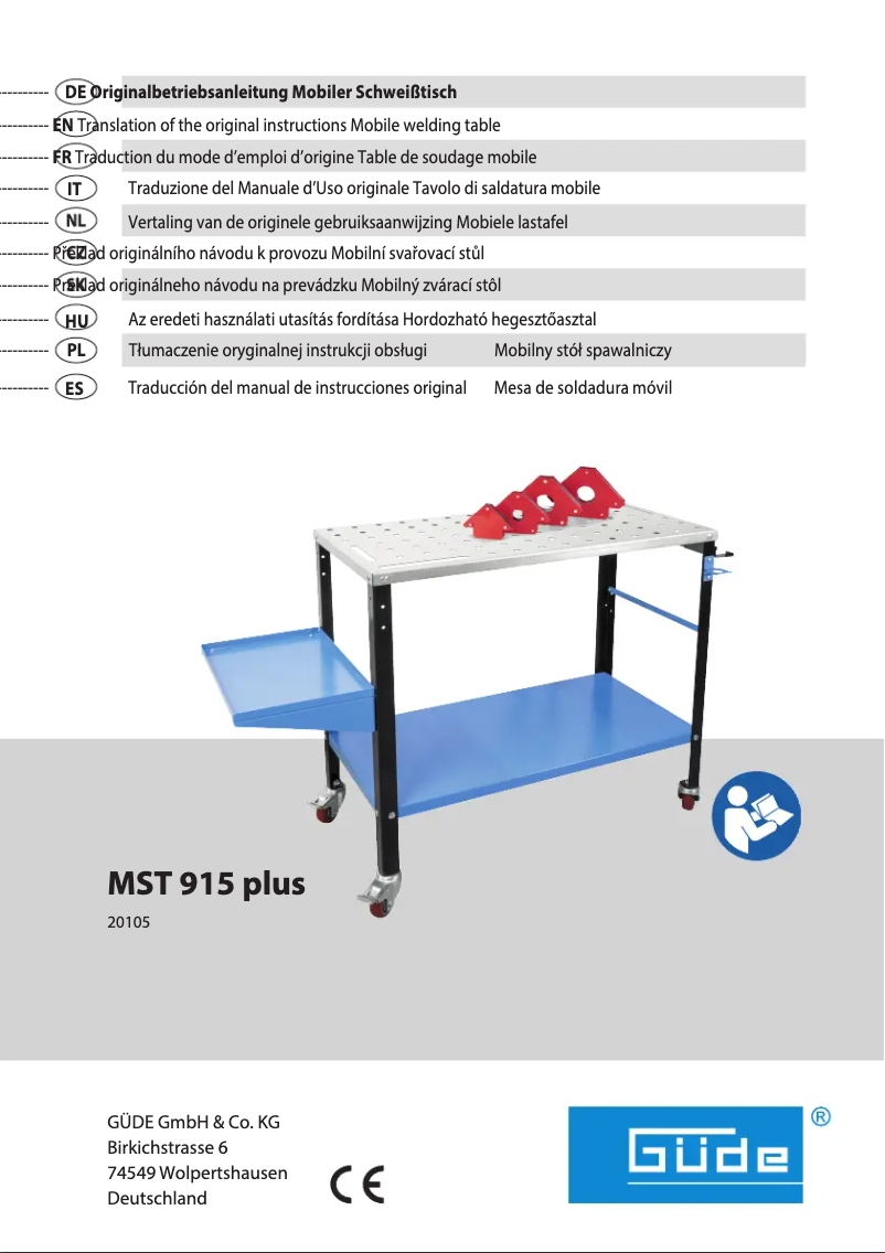 Página 1 del manual Manual de usuario Güde MST 915 plus