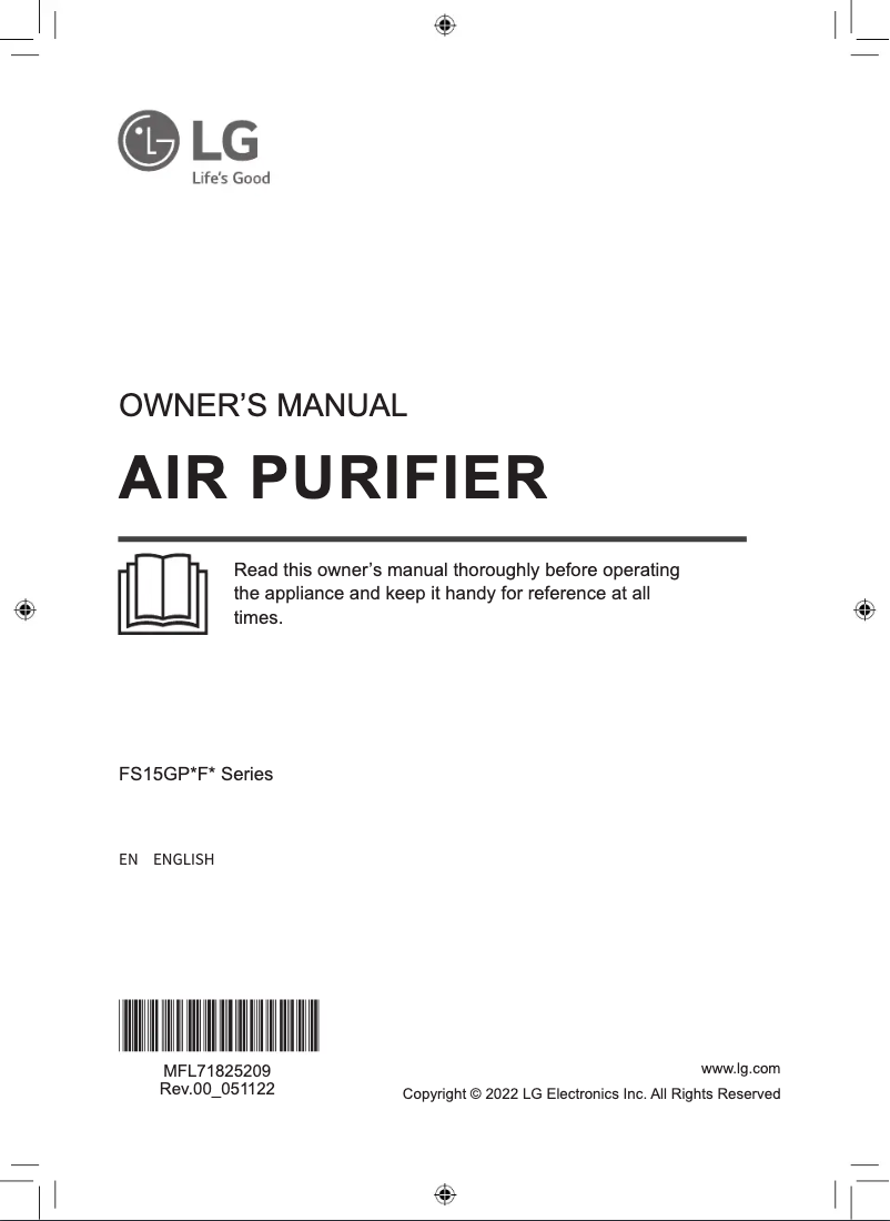 Page 1 de la notice Manuel utilisateur LG FS15GPGF0