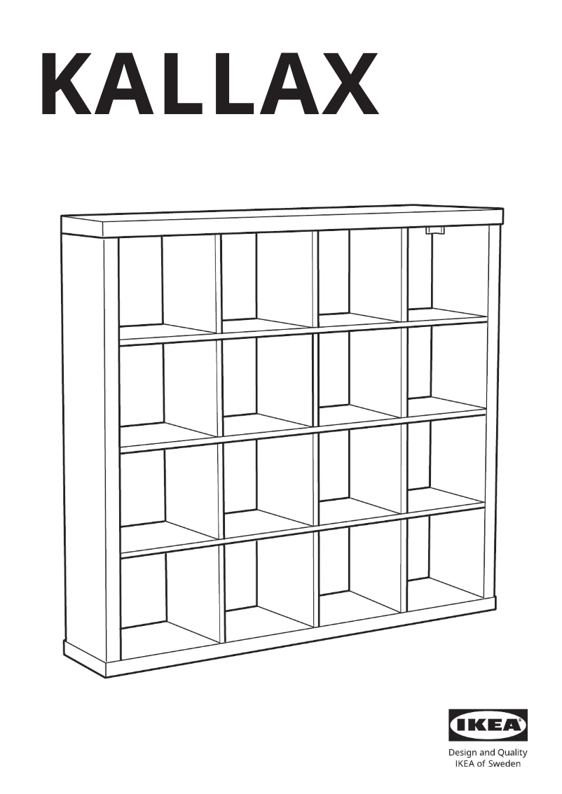 Page 1 de la notice Manuel utilisateur Ikea KALLAX 203.057.45