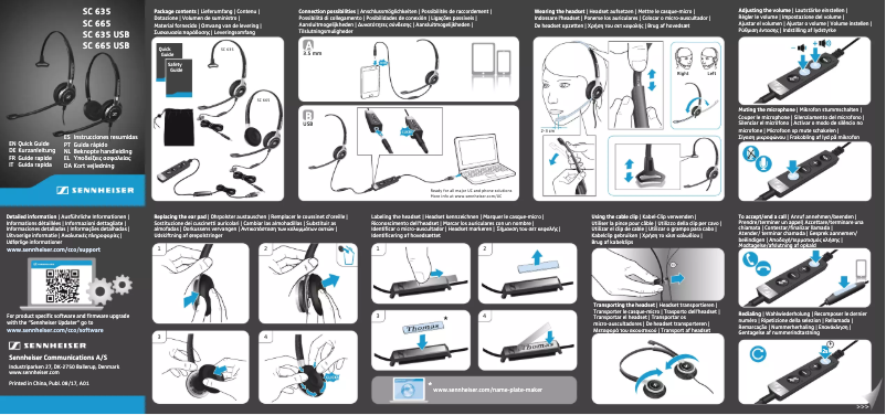 Page n°1 - Manuel utilisateur Sennheiser SC 665 USB