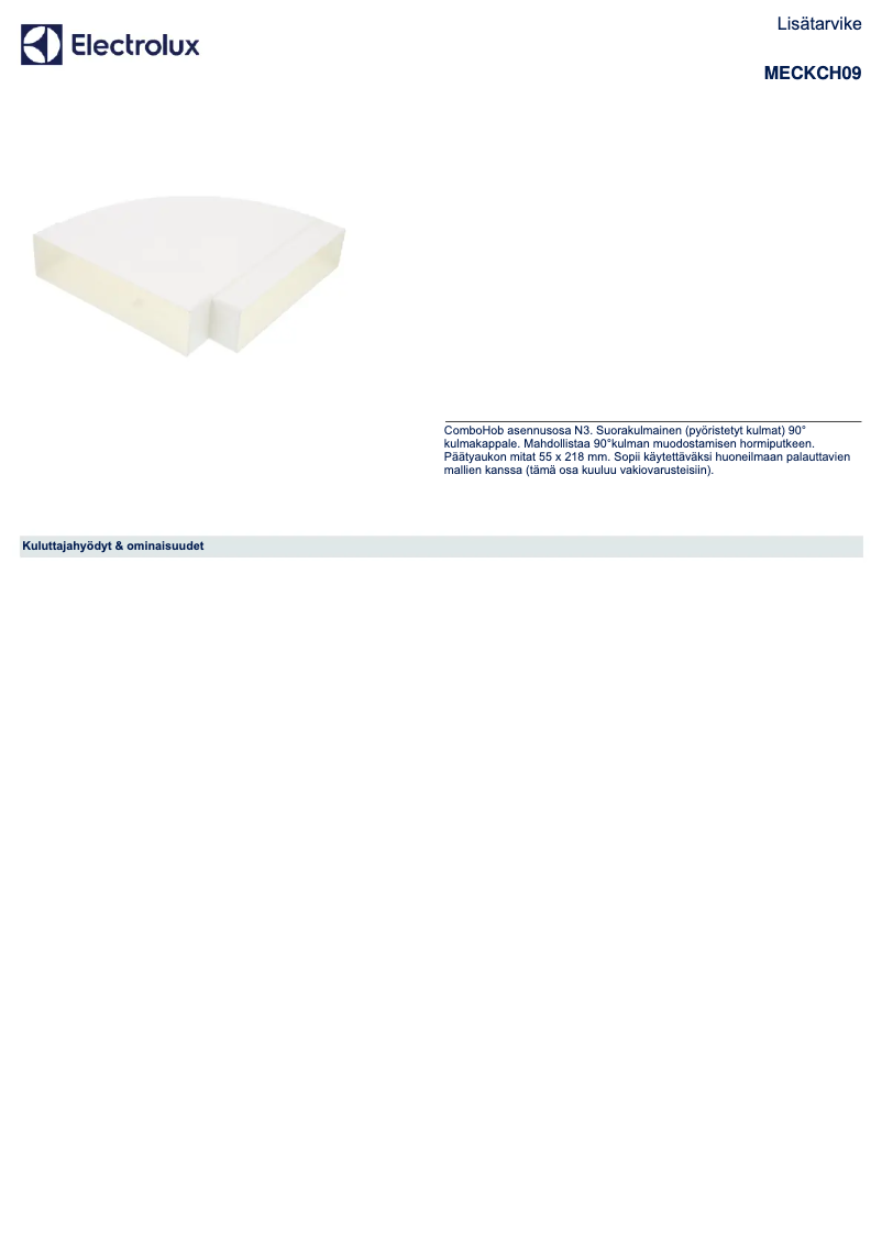 Image de la première page du manuel de l'appareil MECKCH09