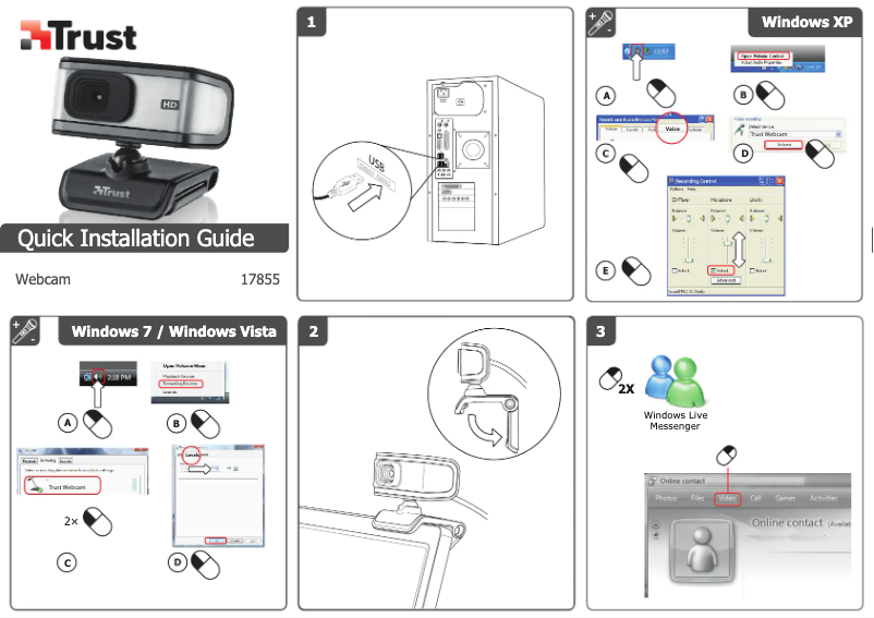 Image de la première page du manuel de l'appareil 17855 Nium HD 720p