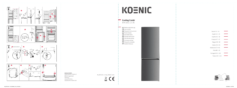Page 1 de la notice Manuel utilisateur Koenic KFK 631-1 C IN