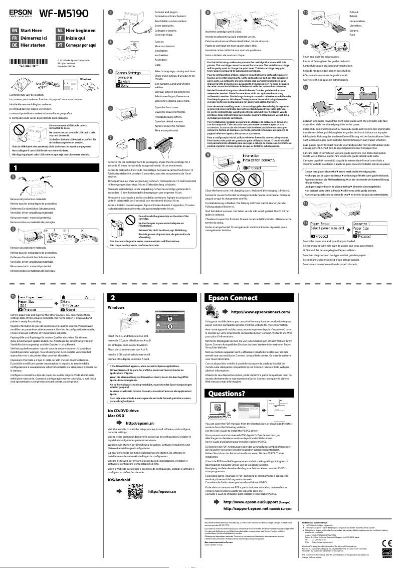 Image de la première page du manuel de l'appareil WorkForce Pro WF-M5190DW
