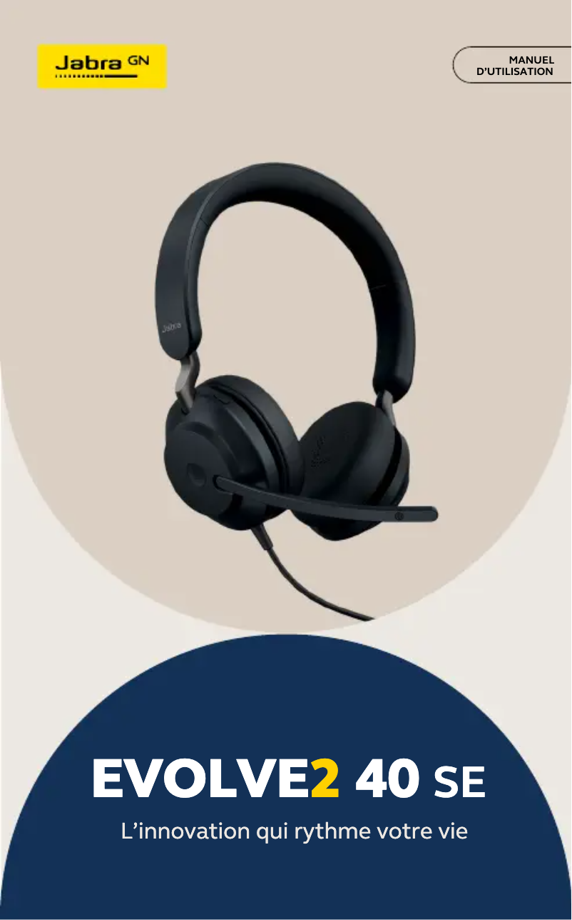 Page 1 de la notice Manuel utilisateur Jabra Evolve2 40