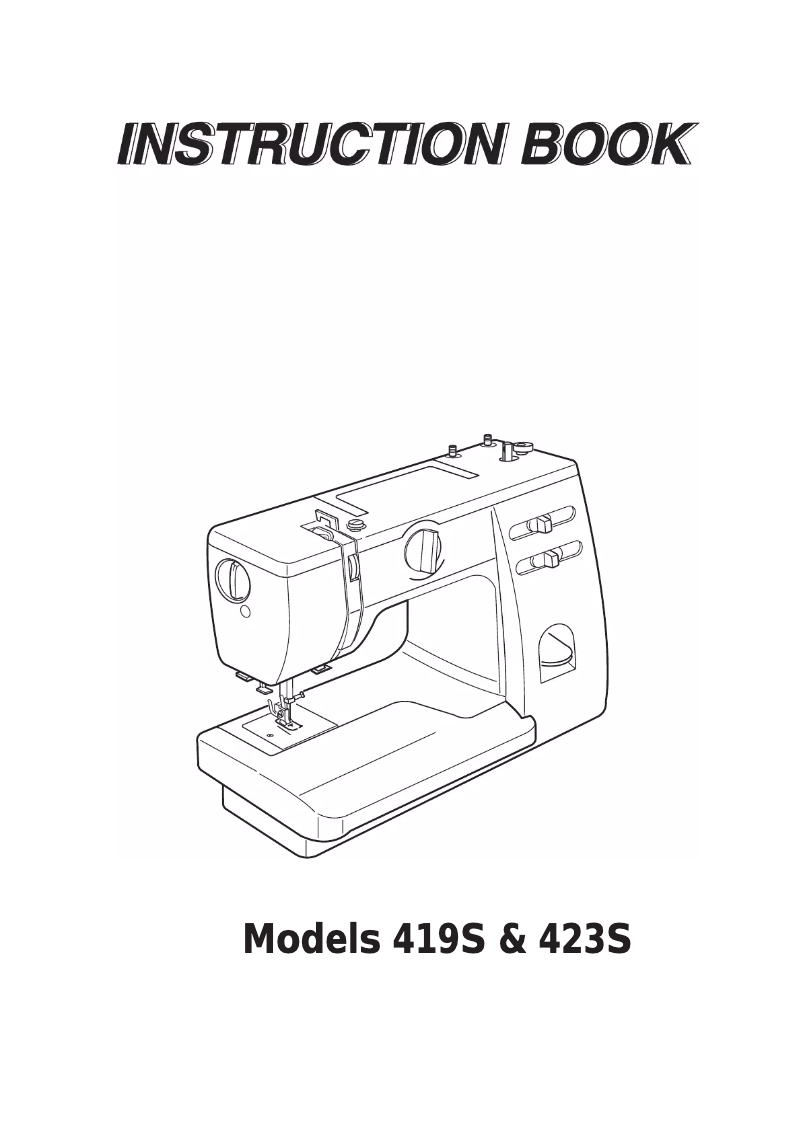 Page n°1 - Manuel utilisateur Janome 419S