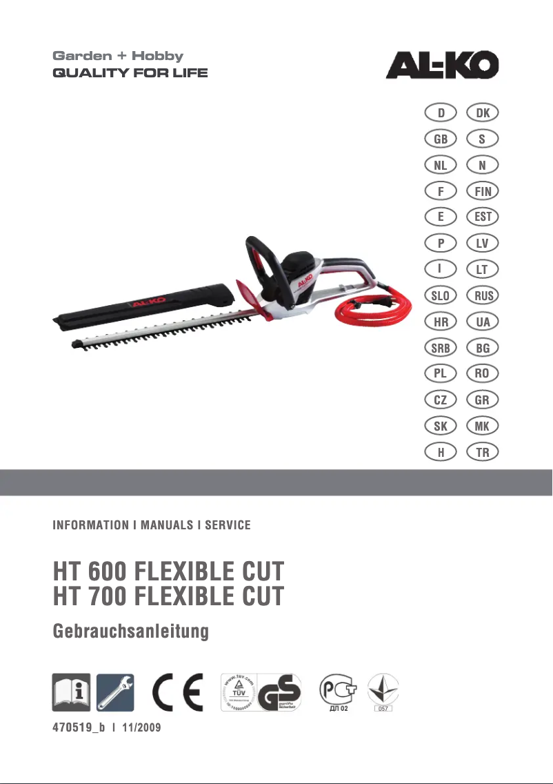 Page n°1 - Manuel utilisateur AL-KO HT 700