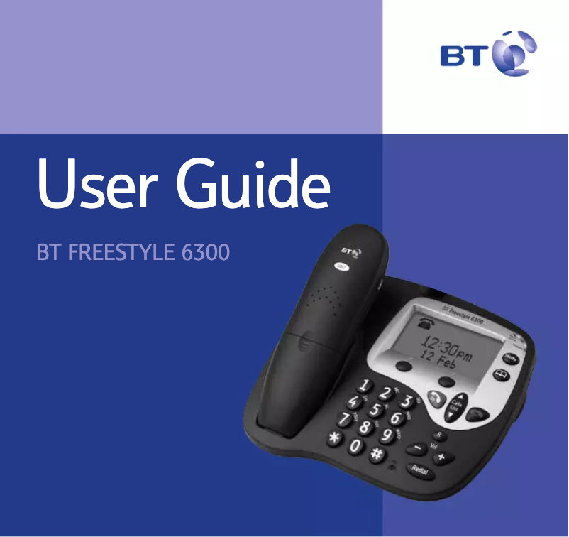 Page n°1 - Manuel utilisateur BT Freestyle 6300