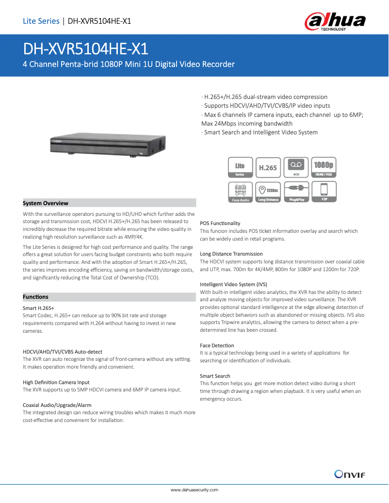 Image de la première page du manuel de l'appareil XVR5104HE-X1