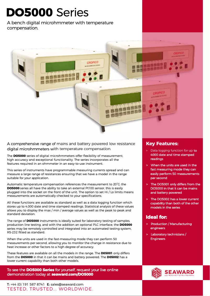 Page n°1 - Fiche technique Cropico DO5002