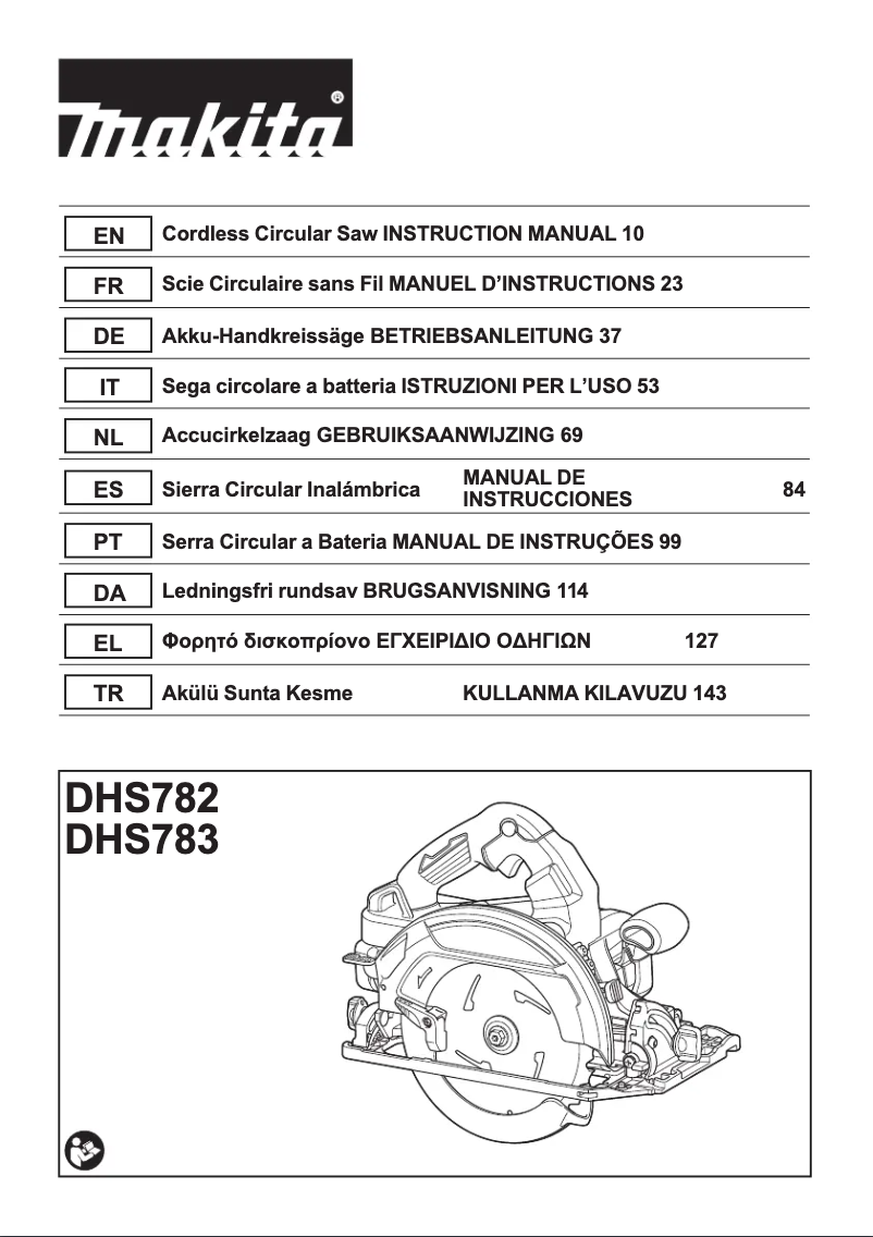 Page n°1 - Manuel utilisateur Makita DHS783ZJU