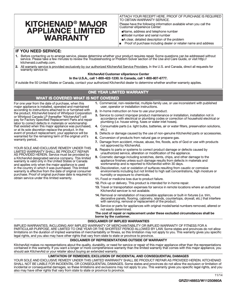 Image de la première page du manuel de l'appareil KVUC600JSS