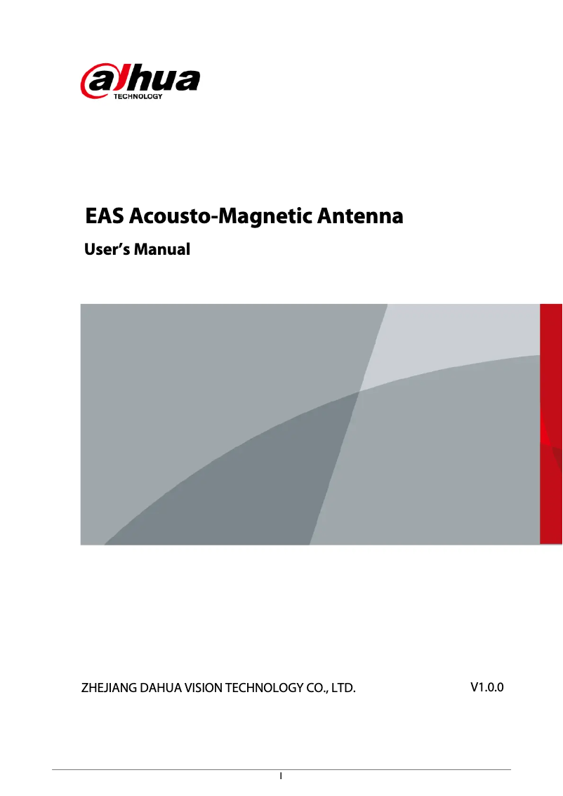 Page 1 de la notice Manuel utilisateur Dahua Technology ISC-EAA8000-P