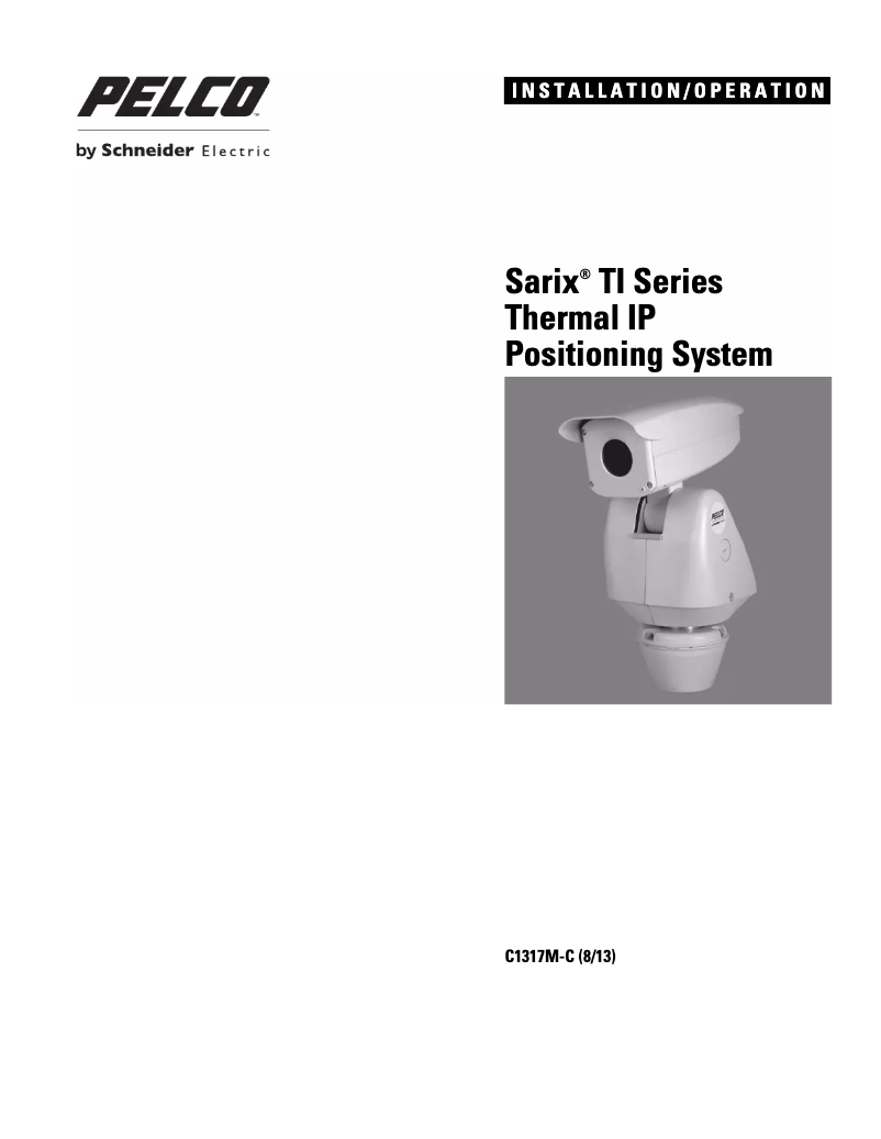 Page 1 de la notice Manuel utilisateur Pelco Sarix ESTI3100-5W