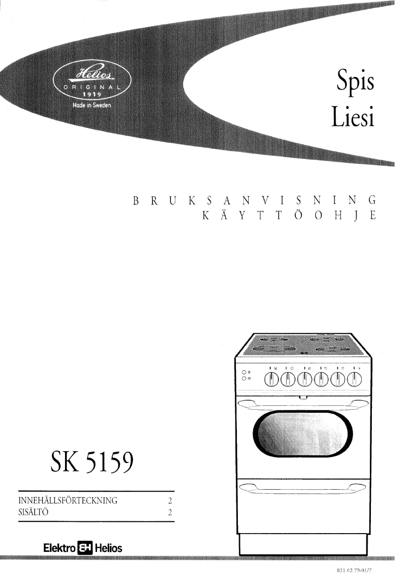 Page 1 de la notice Manuel utilisateur Elektro Helios SK5159