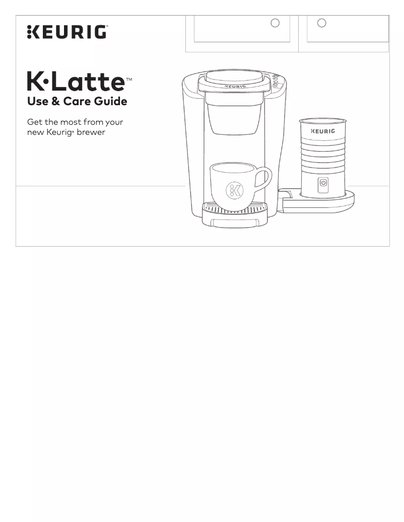 Page 1 de la notice Manuel utilisateur Keurig K-Latte