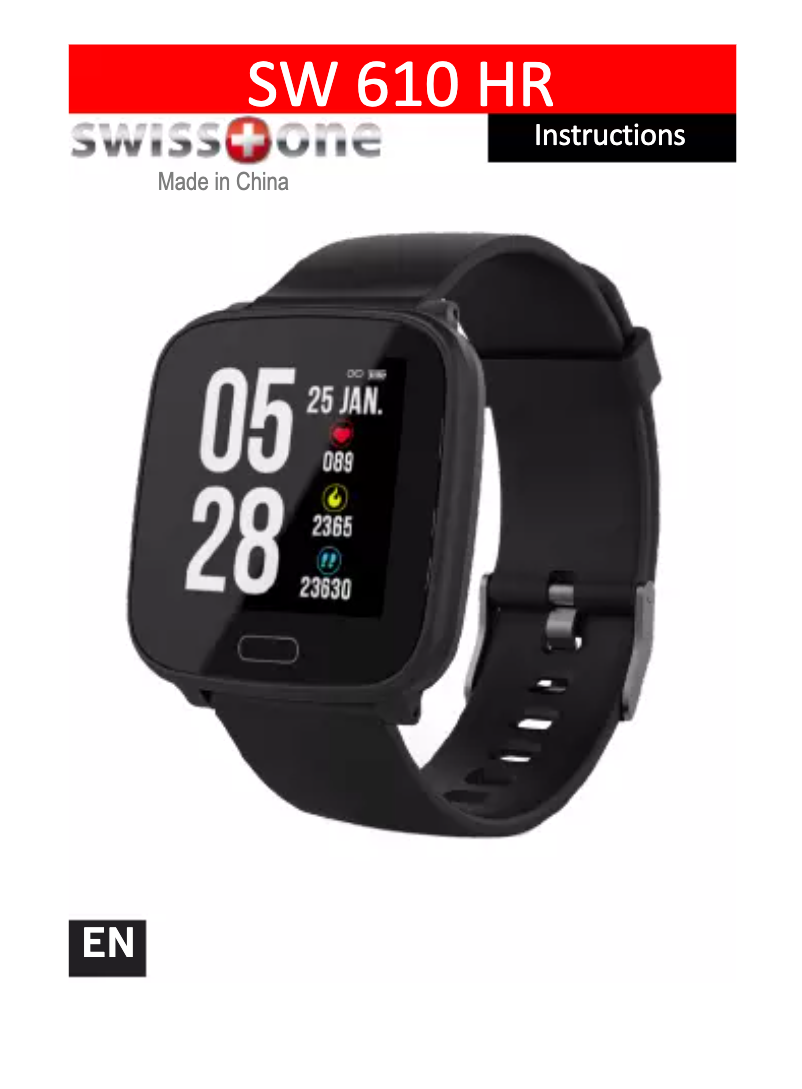 Imagen de la primera página del manual del dispositivo SW 610 HR