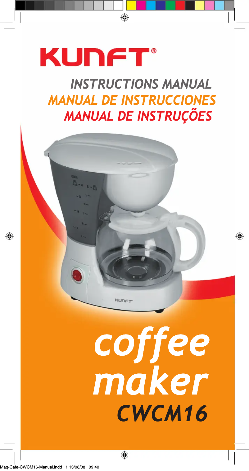 Página 1 del manual Manual de usuario Kunft CMCW16