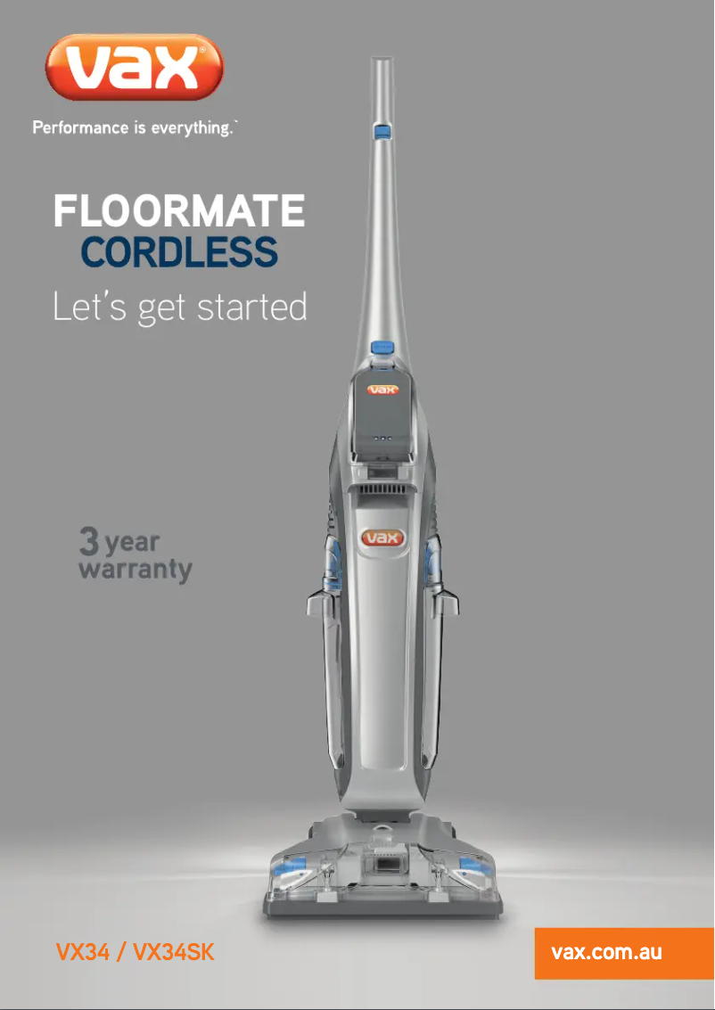 Image de la première page du manuel de l'appareil Floormate VX34SK