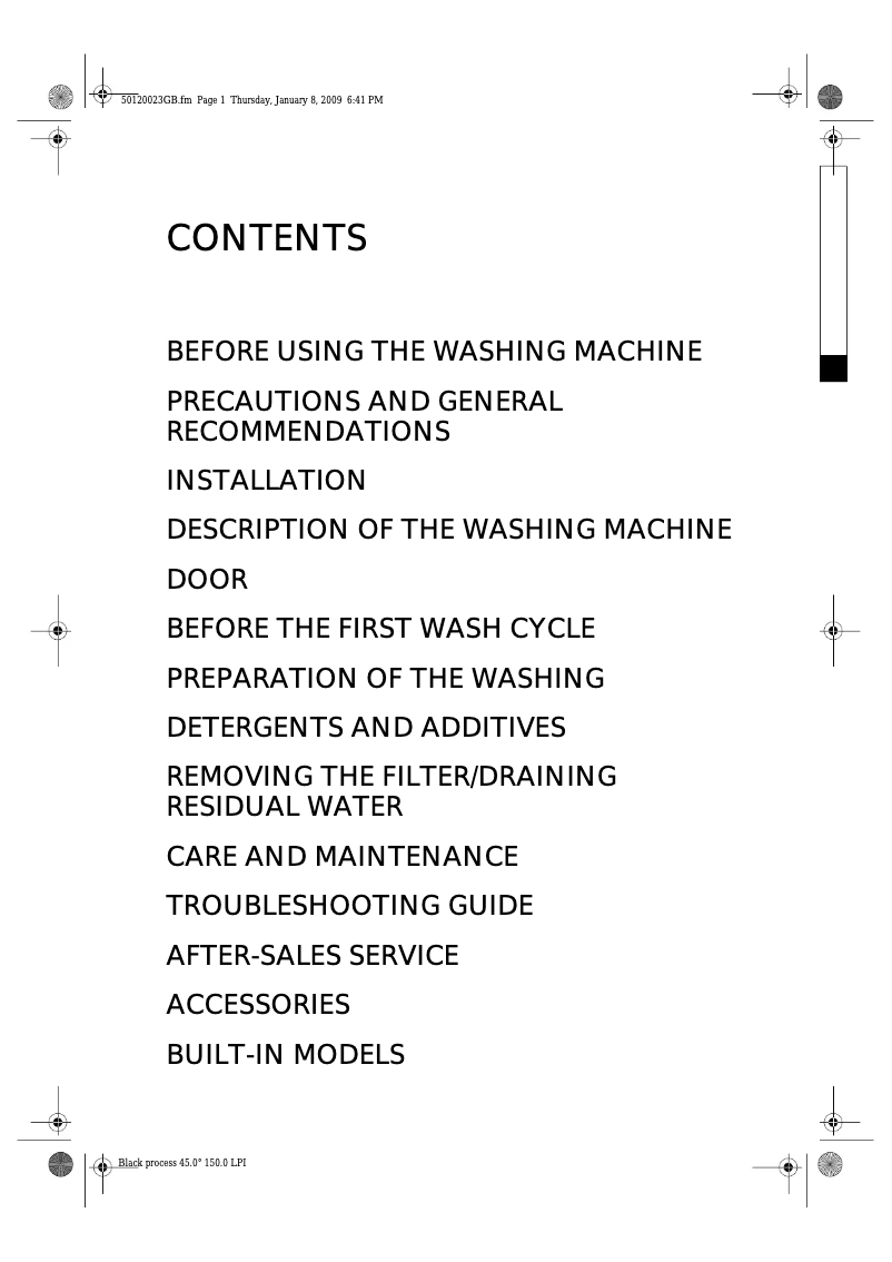 Page 1 of the manual User Manual Ignis AWF 595 IG