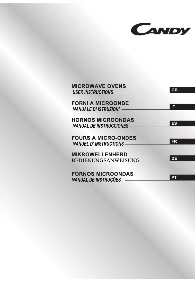 Página 1 del manual Manual de usuario Candy CMW 1772 ds