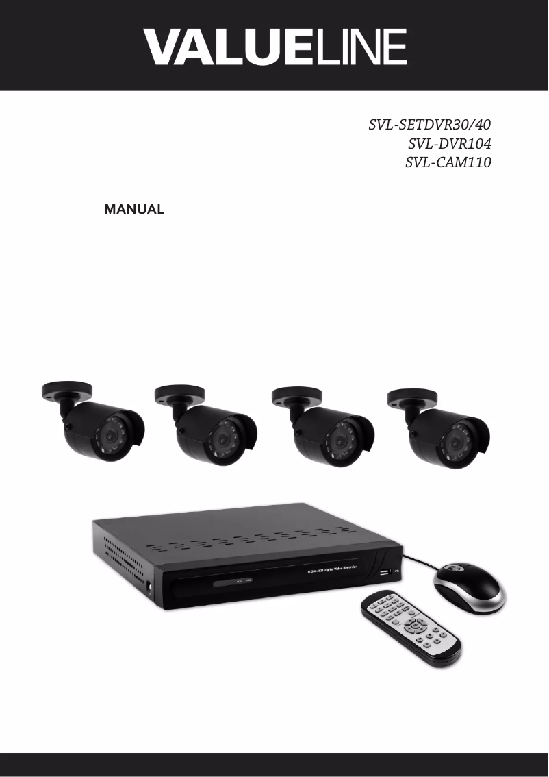 Page n°1 - Manuel utilisateur Valueline SVL-SETDVR40