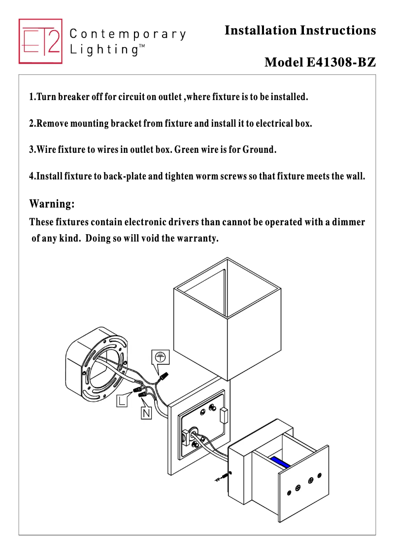 Image de la première page du manuel de l'appareil Alumilux E41308-BZ