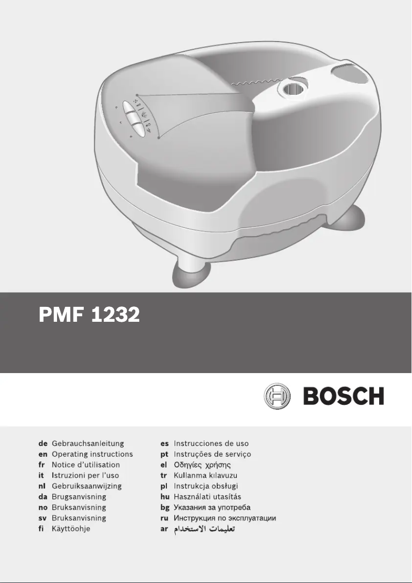 Page 1 de la notice Manuel utilisateur Bosch PMF1232