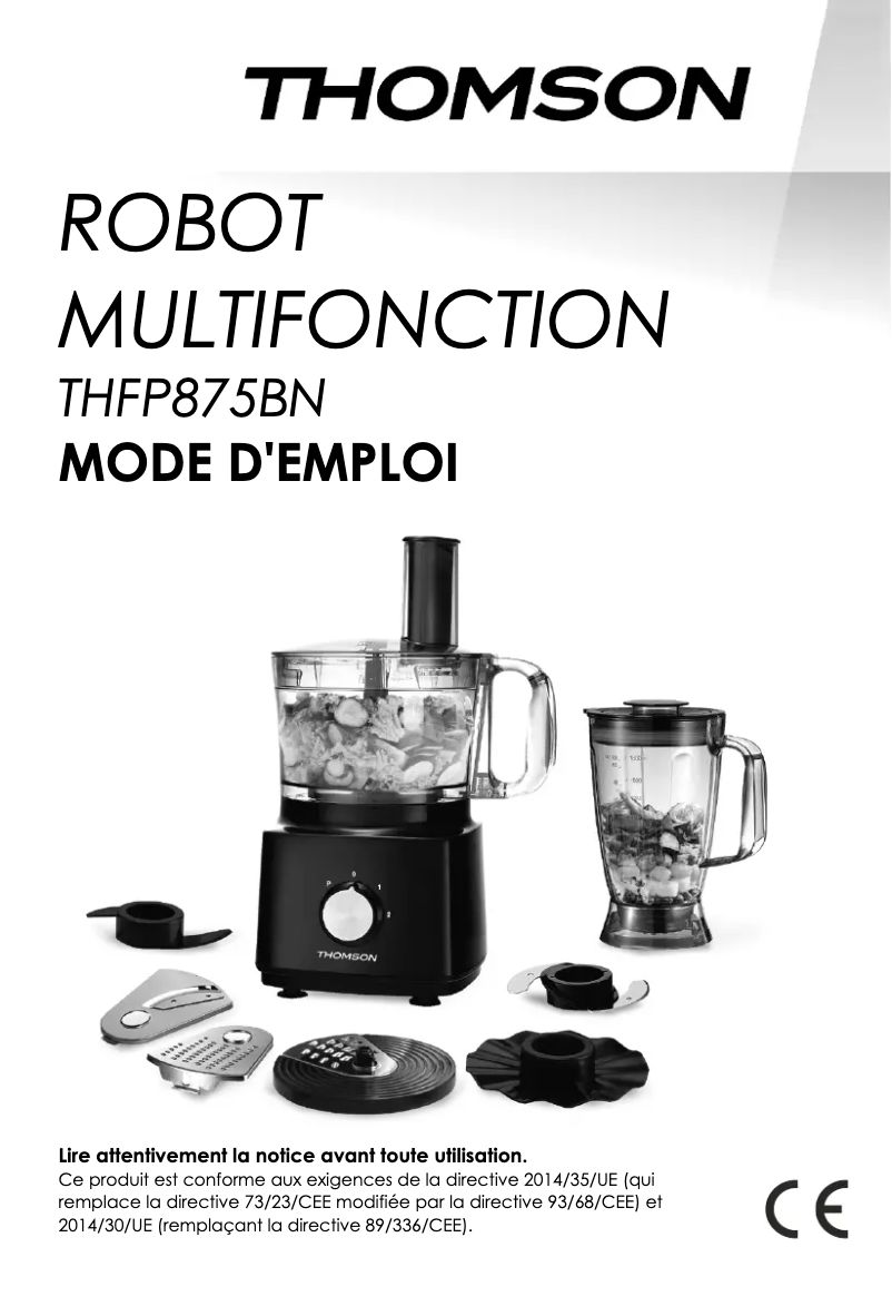 Image de la première page du manuel de l'appareil THFP875BN