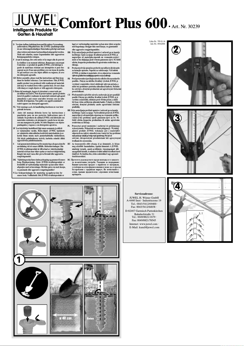 Page 1 of the manual User Manual Juwel Comfort Plus 600