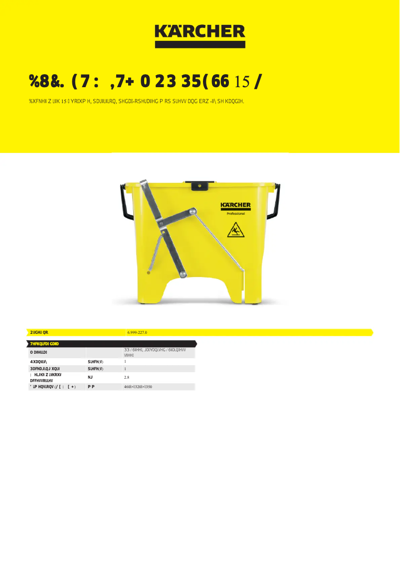 Page 1 de la notice Manuel utilisateur Kärcher Bucket 15