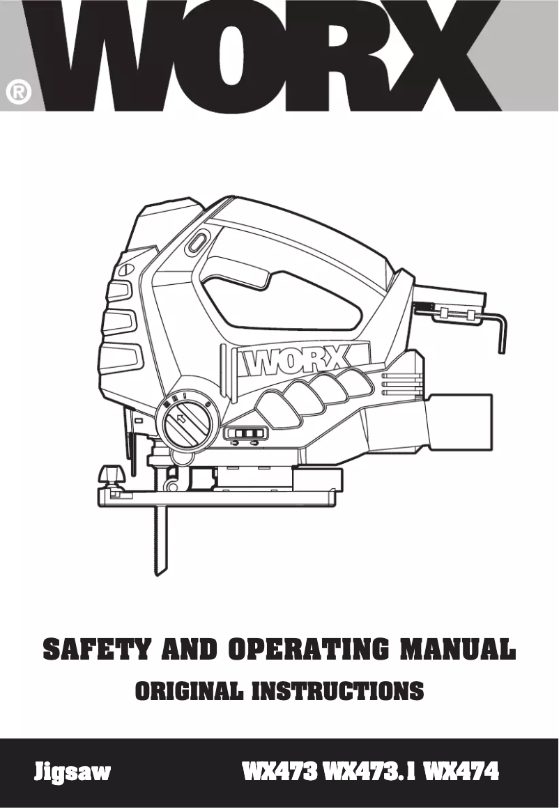 Page 1 de la notice Manuel utilisateur Worx WX474