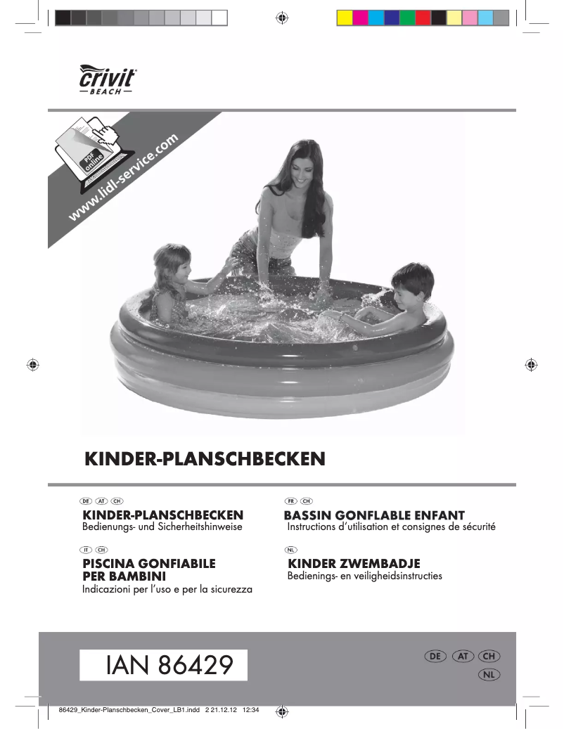 Page n°1 - Manuel utilisateur Crivit IAN 86429