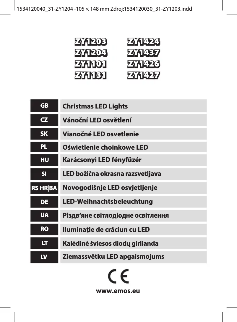 Page n°1 - Manuel utilisateur Emos ZY1204