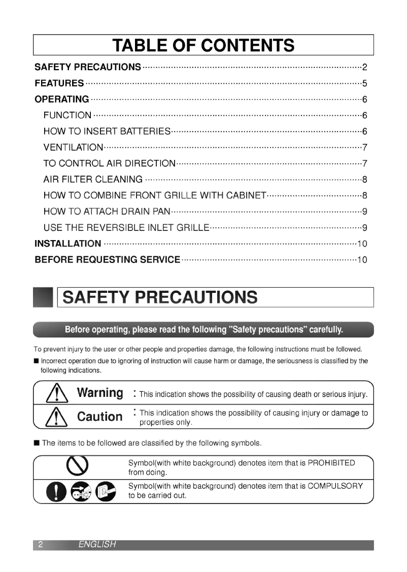 Page 1 de la notice Manuel utilisateur LG LWC0960PHG