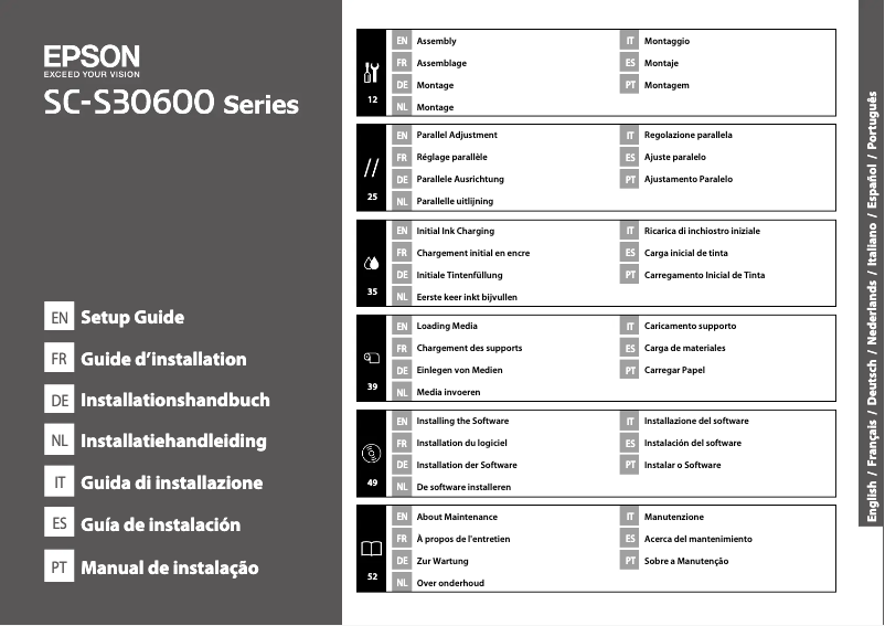 Page n°1 - Mode d'emploi Epson SureColor SC-S30600