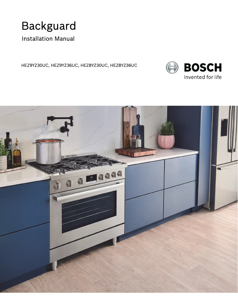 Página 1 del manual Manual de usuario Bosch HEZ9YZ36UC