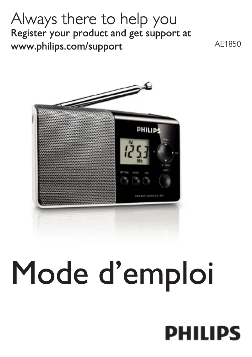 Imagen de la primera página del manual del dispositivo AE1850