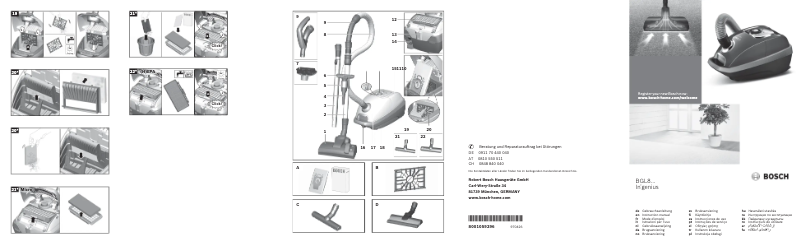 Page 1 de la notice Manuel utilisateur Bosch BGL8330S