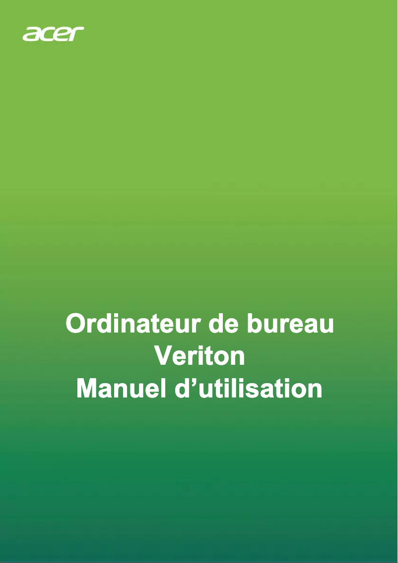 Image de la première page du manuel de l'appareil Veriton N4680GT