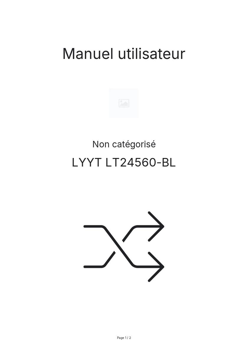 Page n°1 - Manuel utilisateur LYYT LT24560-BL